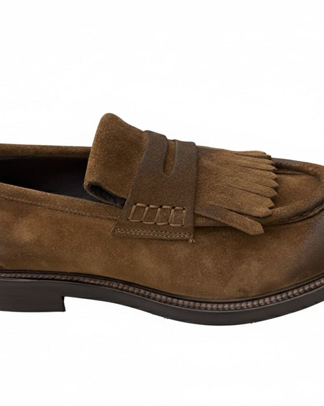 Mocassini in vitello crosta tabacco