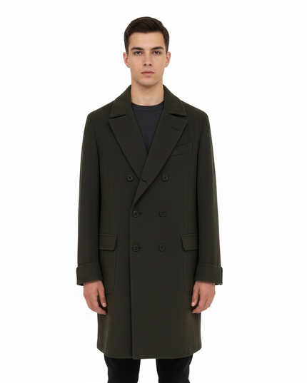 SANTANIELLO cappotto doppiopetto con martingana  80%LA 20% PA