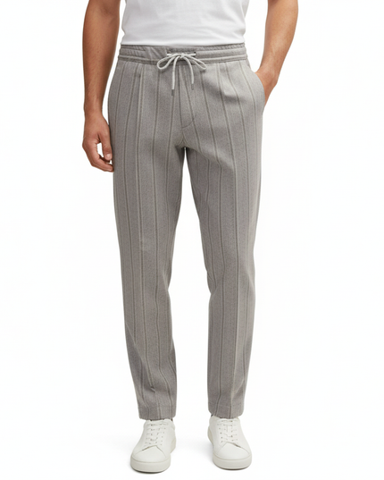 PT Torino pantalone con laccio softfit con rigo di gesso color sabbia fondo 18cm 90%lana e 8% cashmere