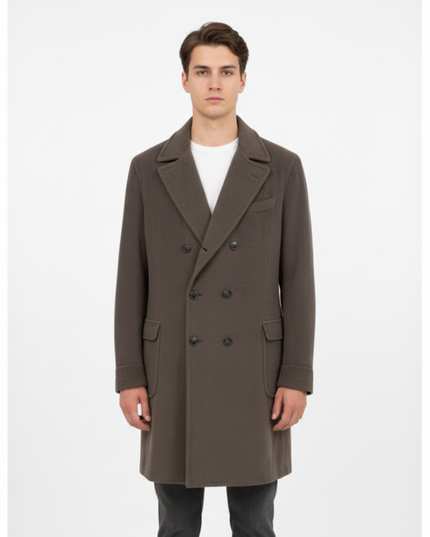 SANTANIELLO cappotto doppiopetto con martingana  80%LA 20% PA