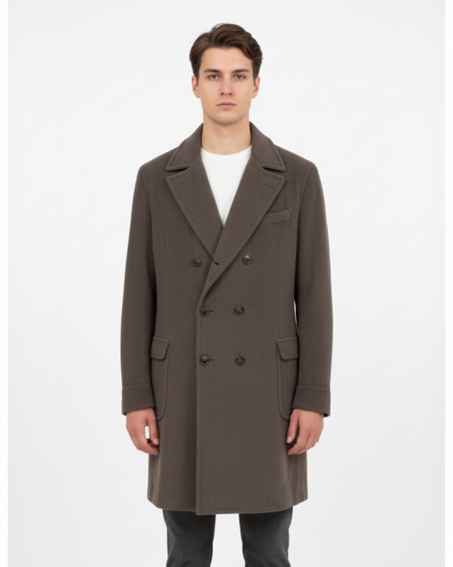 SANTANIELLO cappotto doppiopetto con martingana  80%LA 20% PA