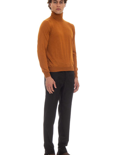 GRANSASSO 1952 maglione dolcevita 100% cashmere color zucca