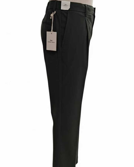 ENTREAMIS pantalone capri slimfit con laccio all'interno e molla in vita 54% poliestere 44% lana
