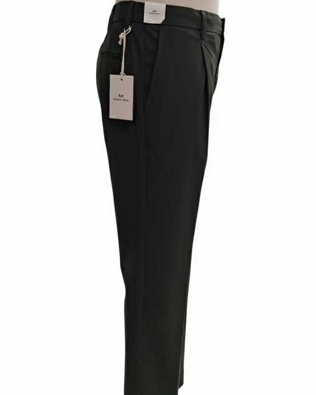 ENTREAMIS pantalone capri slimfit con laccio all'interno e molla in vita 54% poliestere 44% lana