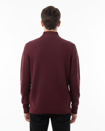 GRANSASSO 1952 Lupo100% lana con bottoni colori a contrasto bordeaux e beige