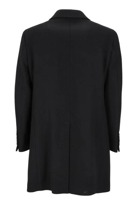 MANUEL RITZ cappotto doppiopetto spigato nero