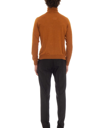 GRANSASSO 1952 maglione dolcevita 100% cashmere color zucca