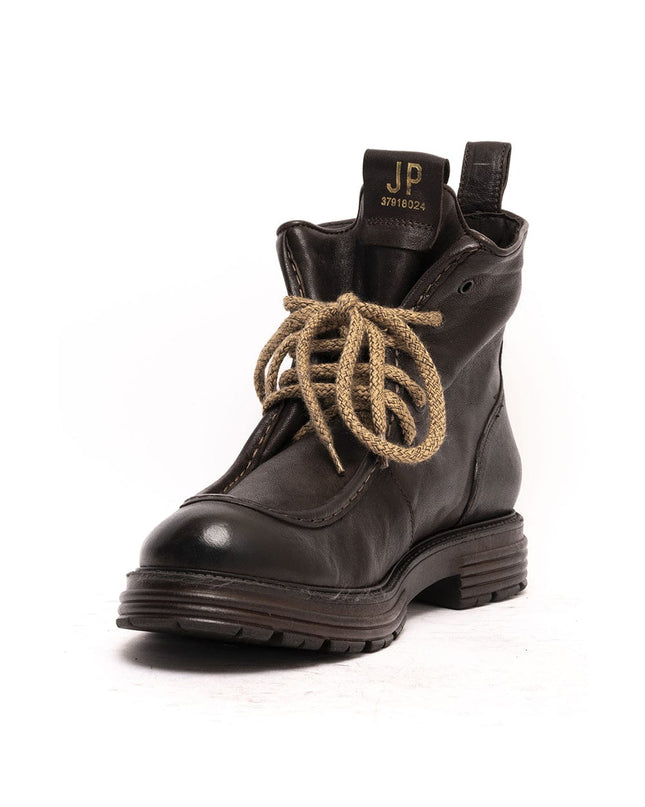 JP DAVID Scarpe beatles con lacci corda rag coffee