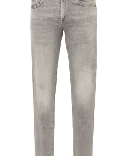 ENTREAMIS jeans 5tk denim grigio chiaro corto slimfit