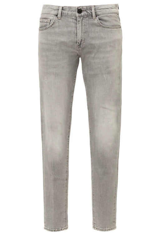 ENTREAMIS jeans 5tk denim grigio chiaro corto slimfit
