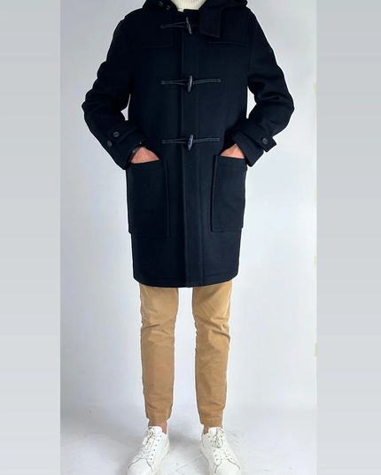 MANUEL RITZ montgomery con alamari e tasconi frontali e cappuccio fisso