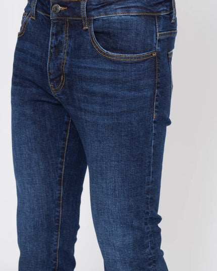 ENTREAMIS jeans 5tk denim blu scuro slimfit capri