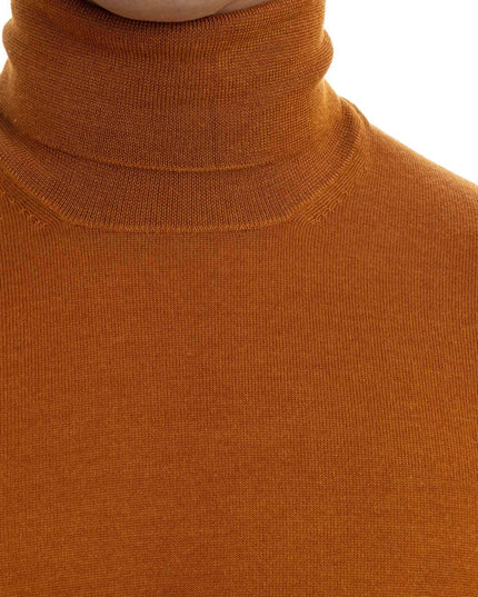 GRANSASSO 1952 maglione dolcevita 100% cashmere color zucca