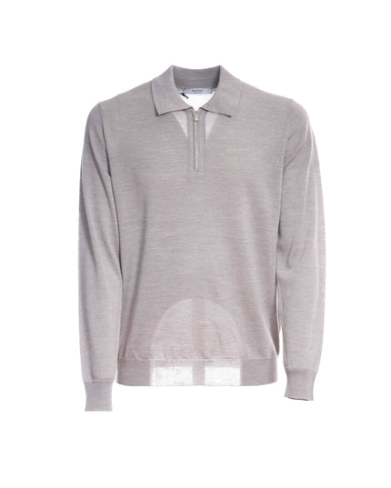 Polo mezza zip 100% lana masq