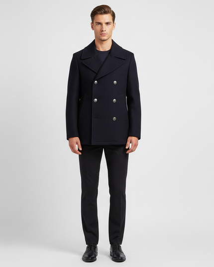 MANUEL RITZ cappotto corto doppiopetto in misto lana