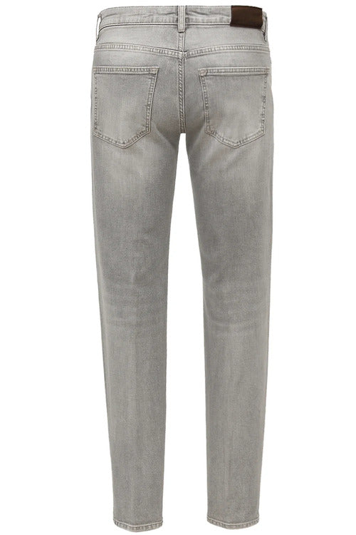 ENTREAMIS jeans 5tk denim grigio chiaro corto slimfit