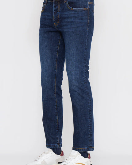 ENTREAMIS jeans 5tk denim blu scuro slimfit capri