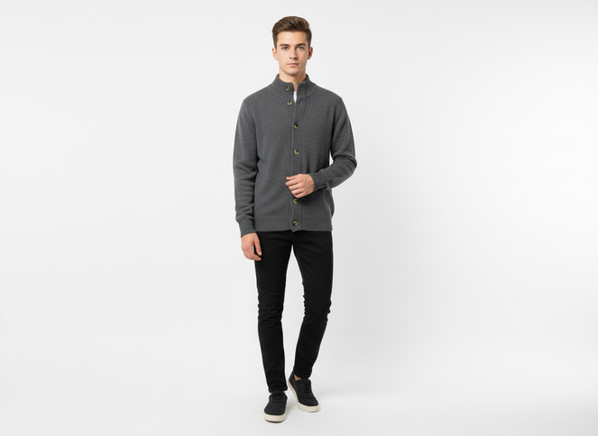 Giacca con bottoni 80 % lana e 20 % poliammide