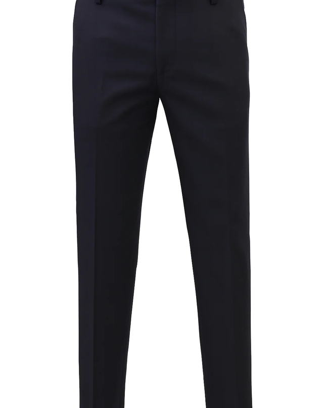 ENTRE AMIS Pantalone in fresco lana blu tasca america slimfit capri