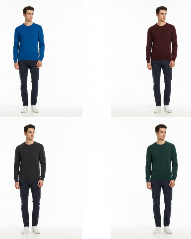 Girocollo 100% lana tinto in capo masq