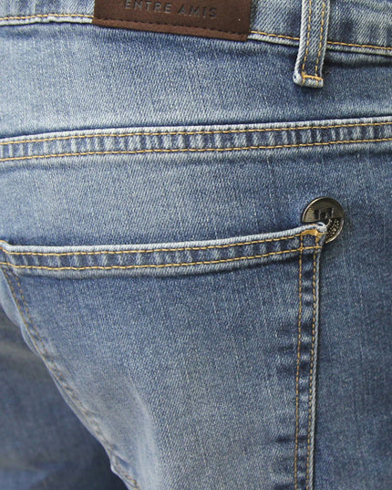 ENTREAMIS denim blue 5tk corto slimfit