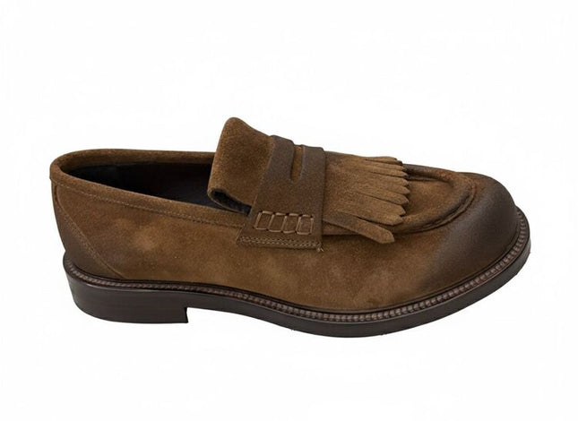 Mocassini in vitello crosta tabacco