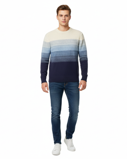 Maglione girocollo lavorato 100% lana masq