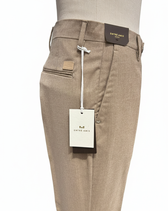 ENTREAMIS pantalone 99 % lana in franella regular