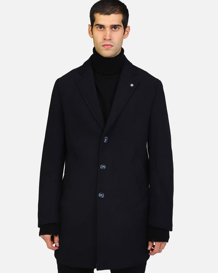 MANUEL RITZ cappotto monopetto misto lana