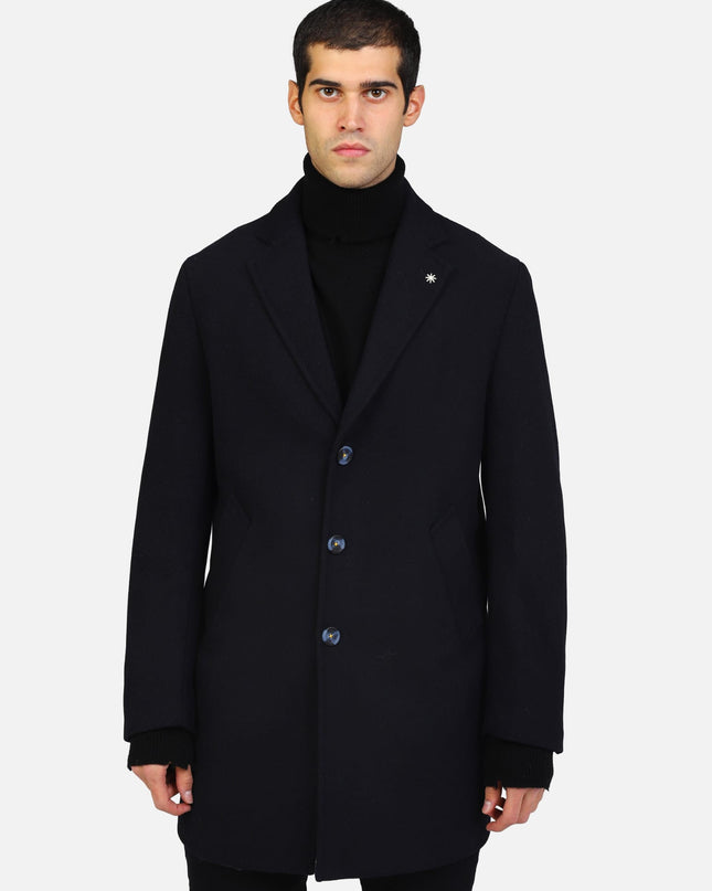 MANUEL RITZ cappotto monopetto misto lana